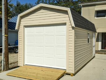 nice garage shed for sale in lancaster ohio with garage door