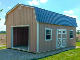 extra high garage shed built on site in lancaster ohio