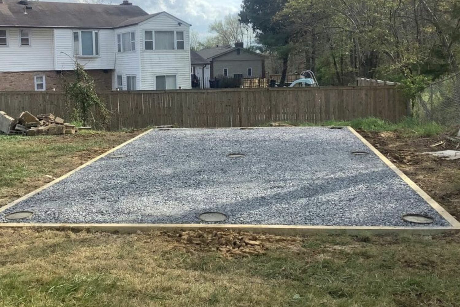 concrete pier foundation for sheds in central ohio