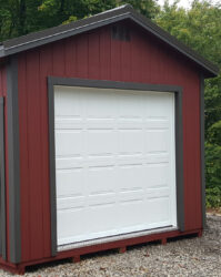 storage shed options garage door