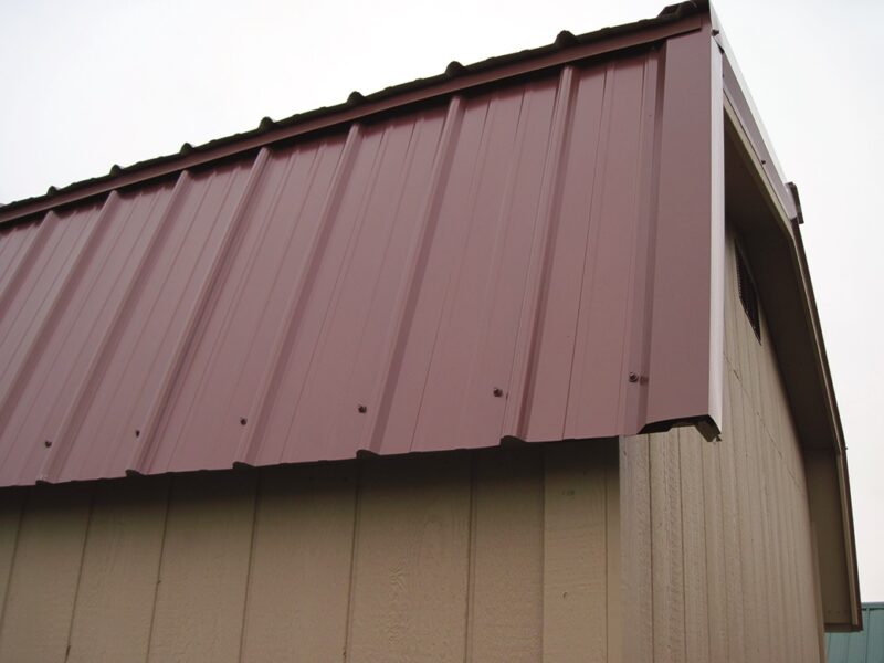 metal roof on highwall barn