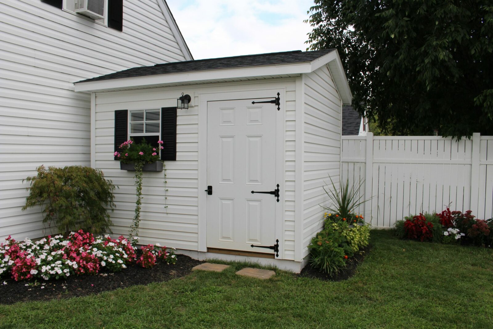 custom garden shed that matches house in ohio